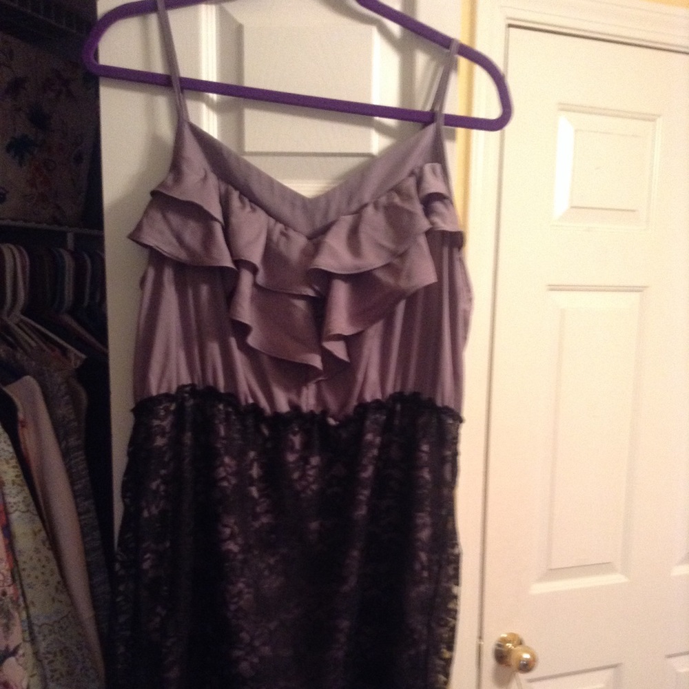 Xhiliration Dress with Lace Bottom